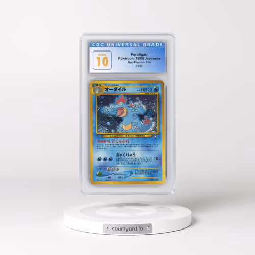 1999 Neo Premium File #160 Feraligatr - No Rarity - Holo (CGC 10 PRISTINE)