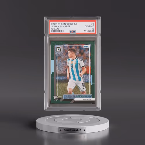 2022 Panini Donruss FIFA #8 Julian Alvarez - Green (PSA 10 GEM MINT)