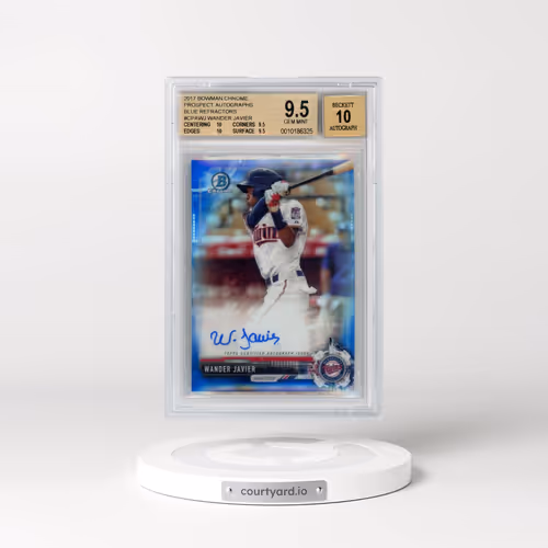 2017 Bowman Chrome Prospect Autographs Blue Refractors #CPAWJ Wander Javier (BGS 9.5 GEM MINT)