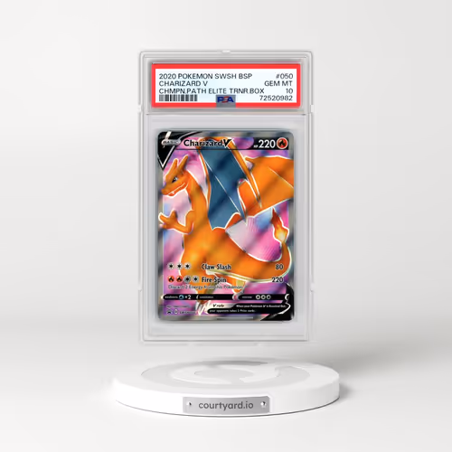 2020 Pokémon Swsh Black Star Promo #050 Charizard V - Holo Champion's Path Elite Trainer Box (PSA 10