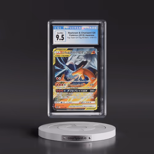 2019 Tag Team GX: Tag All Stars #016/173 Reshiram & Charizard GX - Holo (CGC 10 GEM MINT)