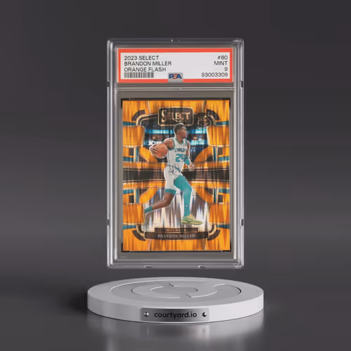 2023 Panini Select #80 Brandon Miller - Orange Flash (PSA 9 MINT)