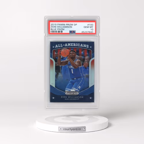 2019 Panini Prizm Draft Picks #100 Zion Williamson - Blue Prizm (PSA 10 GEM MINT)