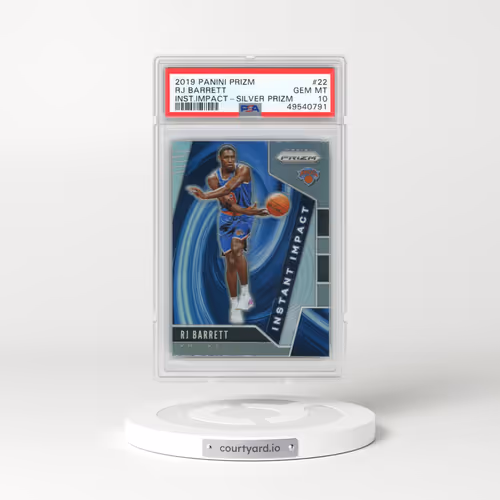 2019 Panini Prizm Instant Impact #22 RJ Barrett - Silver Prizm (PSA 10 GEM MINT)