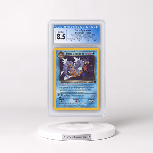 1999 Team Rocket #8/82 Dark Gyarados - League Prerelease Promo (Holo) (CGC 8.5 NM-MT+)