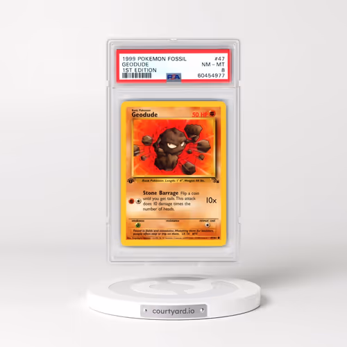 1999 Pokémon Fossil #47 Geodude - 1st Edition (PSA 8 NM-MT)