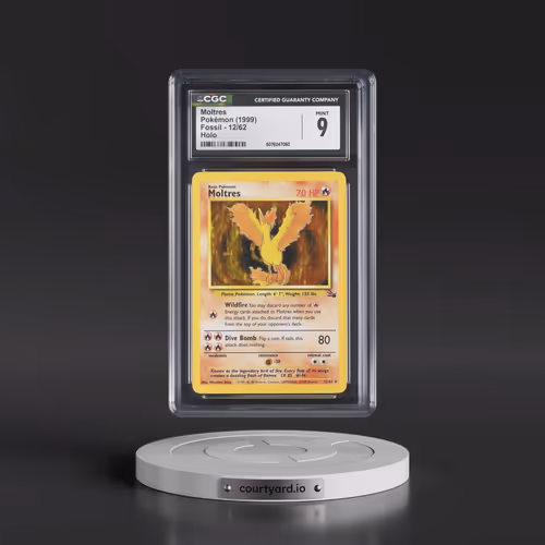 1999 Fossil #12/62 Moltres - Galaxy Star Holo (CGC 9 MINT)