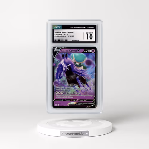 2021 Chilling Reign #074/198 Shadow Rider Calyrex V - Holo (CGC 10 GEM MINT)
