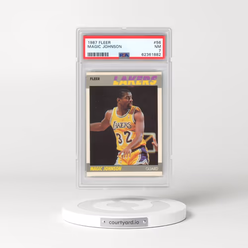1987 Fleer #56 Magic Johnson (PSA 7 NM)
