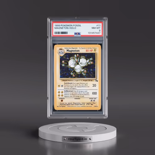 1999 Pokémon Fossil #11 Magneton - Holo (PSA 8 NM-MT)