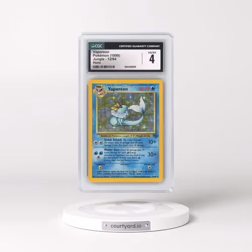1999 Jungle #12/64 Vaporeon - Holo (CGC 4 VG-EX)