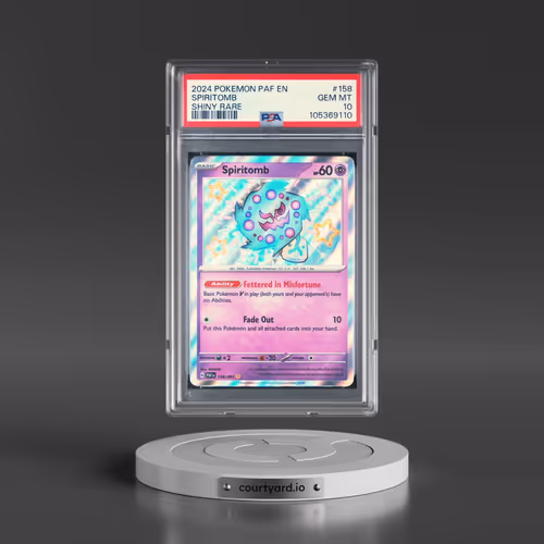 2024 Pokémon Paf EN-Paldean Fates #158 Spiritomb - Shiny Rare (PSA 10 GEM MINT)