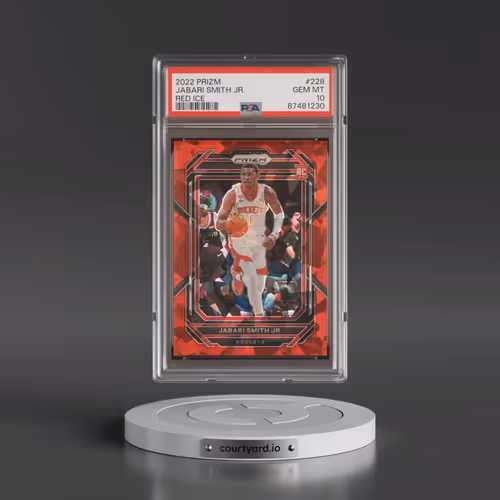 2022 Panini Prizm #228 Jabari Smith Jr. - Red Ice (PSA 10 GEM MINT)
