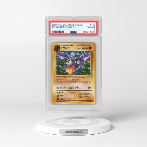 1997 Pokémon Fossil #142 Aerodactyl - Holo (PSA 8 NM-MT)