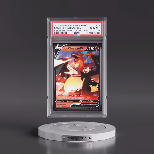 2021 Pokémon Swsh Black Star Promo #133 Lance's Charizard V - Holo Celebrations Collection (PSA 10 G