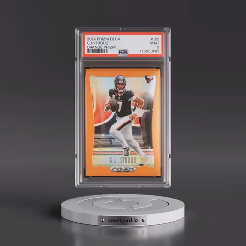 2024 Panini Prizm Deca #123 CJ Stroud - Orange Prizm (PSA 9 MINT)