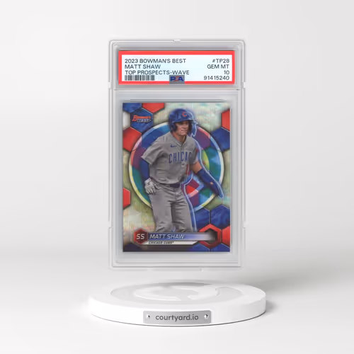 2023 Bowman's Best Top Prospects #TP28 Matt Shaw - Wave Refractor (PSA 10 GEM MINT)
