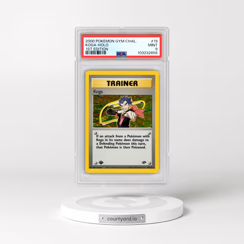 2000 Pokémon Gym Challenge #19 Koga - 1st Edition Holo (PSA 9 MINT)