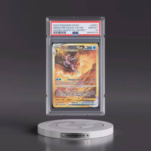 2023 Pokémon Sword and Shield Crown Zenith #GG67 Origin Forme Palkia Vstar - Full Art Secret (PSA 10