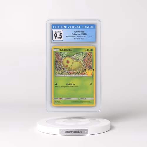 2021 McDonald's Collection 2021 #2/25 Chikorita - Confetti Holo (CGC 10 GEM MINT)