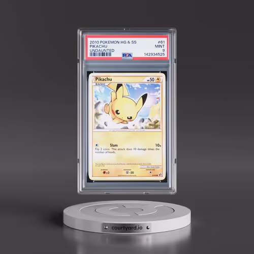 2010 Pokémon Heartgold & Soulsilver Undaunted #61 Pikachu (PSA 9 MINT)