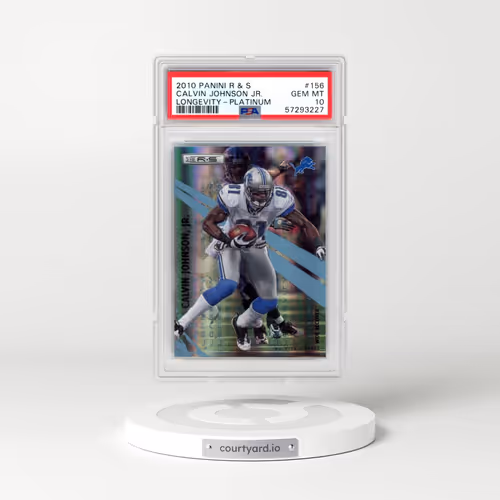 2010 Panini Rookies & Stars #156 Calvin Johnson Jr. - Longevity-Platinum (PSA 10 GEM MINT)