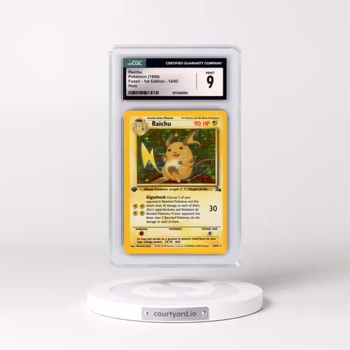 1999 Fossil #14/62 Raichu - 1st Edition Holo (CGC 9 MINT)