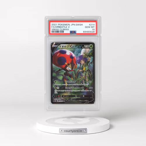 2021 Pokémon Sword & Shield Vmax Climax #214 Orbeetle V - Holo Full Art (PSA 10 GEM MINT)
