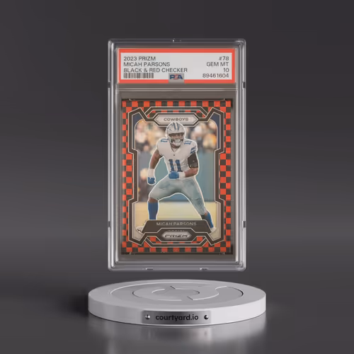 2023 Panini Prizm #78 Micah Parsons - Black & Red Checker (PSA 10 GEM MINT)