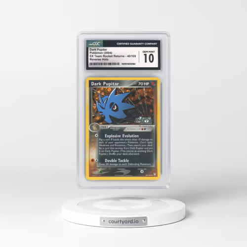 2004 EX Team Rocket Returns #40 Dark Pupitar - Holo (CGC 10 GEM MINT)