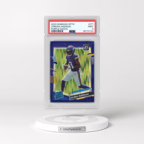 2023 Panini Donruss Optic #271 Jordan Addison - Purple Shock (PSA 9 MINT)