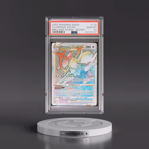2022 Pokémon Sword & Shield Brilliant Stars #176 Arceus Vstar - Full Art Secret (PSA 10 GEM MINT)