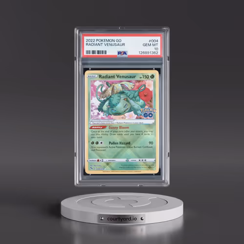 2022 Pokémon Go #004 Radiant Venusaur - Holo (PSA 10 GEM MINT)