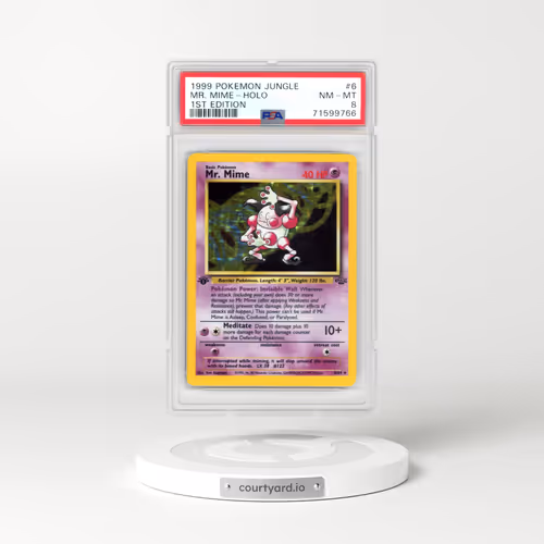 1999 Pokémon Jungle #6 Mr. Mime - 1st Edition Holo (PSA 8 NM-MT)