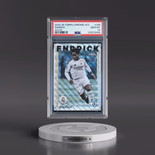 2024-25 Topps Chrome UEFA Club Competitions #100 Endrick - Wave (PSA 10 GEM MINT)