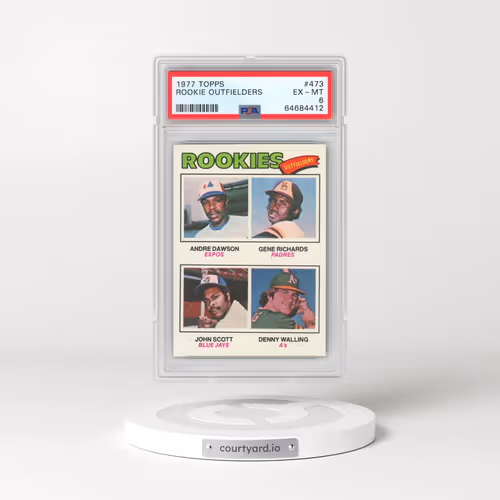 1977 Topps #473 Rookie Outfielders (PSA 6 EX-MT)