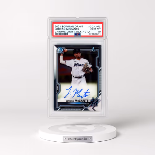 2021 Bowman Draft Chrome Draft Pick Autographs #CDAJMC Jordan Mccants (PSA 10 GEM MINT)
