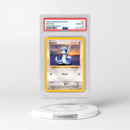 1999 Pokémon Game #26 Dratini - Shadowless (PSA 10 GEM MINT)