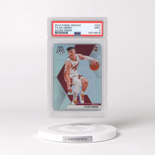 2019 Panini Mosaic #223 Tyler Herro - Silver Prizm (PSA 9 MINT)