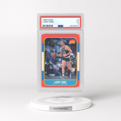 1986 Fleer #9 Larry Bird (PSA 5 EX)