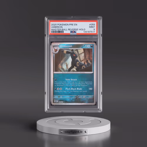 2025 Pokémon Pre EN-Prismatic Evolutions #059 Umbreon - Reverse Holo Master Ball (PSA 9 MINT)