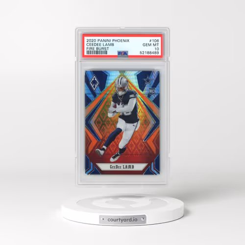 2020 Panini Phoenix #106 Ceedee Lamb - Fire Burst (PSA 10 GEM MINT)