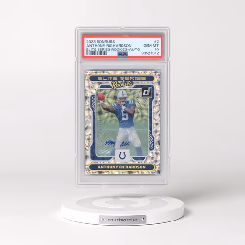 2023 Panini Donruss Elite Series Rookies #2 Anthony Richardson - Autograph (PSA 10 GEM MINT)