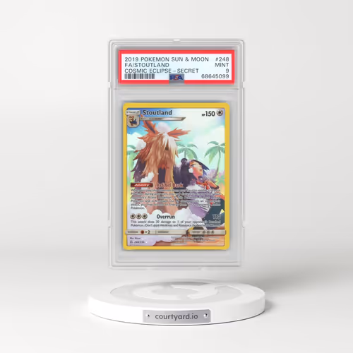 2019 Pokémon Sun & Moon Cosmic Eclipse #248 Stoutland - Full Art Secret (PSA 9 MINT)