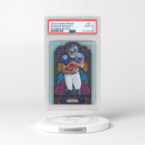 2018 Panini Prizm Stained Glass #SG-7 Saquon Barkley (PSA 10 GEM MINT)