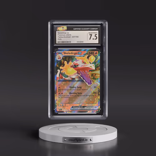2023 Pokémon Pal EN-Paldea Evolved #037 Skeledirge EX - Holo (CGC 7.5 NM+)