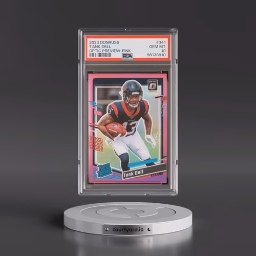 2023 Panini Donruss #341 Tank Dell - Optic Preview-Pink (PSA 10 GEM MINT)