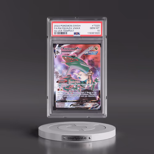 2022 Pokémon Sword & Shield Silver Tempest #TG20 Rayquaza Vmax - Full Art (PSA 10 GEM MINT)
