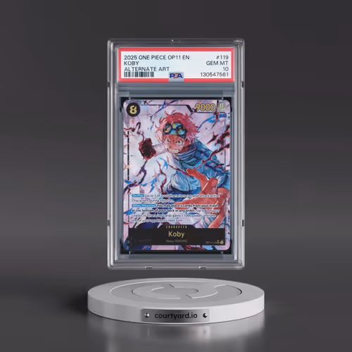 2025 One Piece OP11-A Fist of Divine Speed #119 Koby - Alternate Art (PSA 10 GEM MINT)