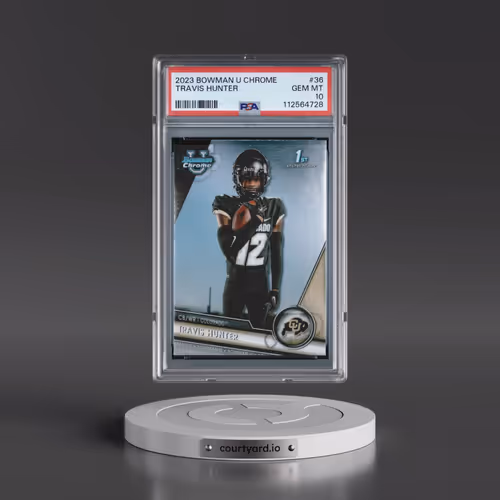 2023 Bowman University Chrome #36 Travis Hunter (PSA 10 GEM MINT)